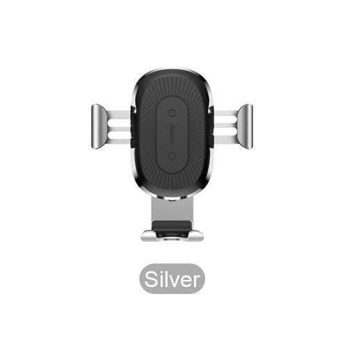 Wireless Qi Charging Car Holder for smartphones - Silver - easy - Trendences ~