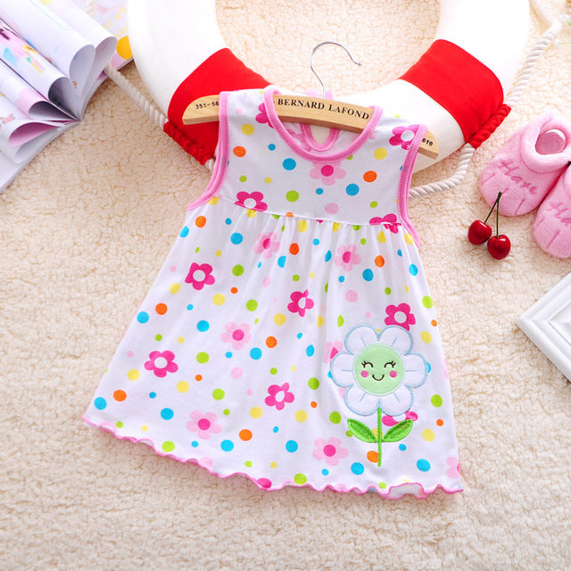 Lovely Mini Floral Children Sleeveless - Army Green / 7-9 months - easy - Trendences ~