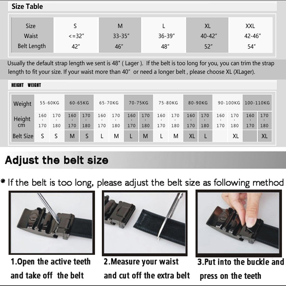 Men's Genuine Leather Fashion Belt - easy - Trendences ~