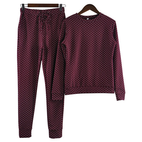 Women's 2-Piece Tracksuit Set - Wine Red / S - easy - Trendences ~
