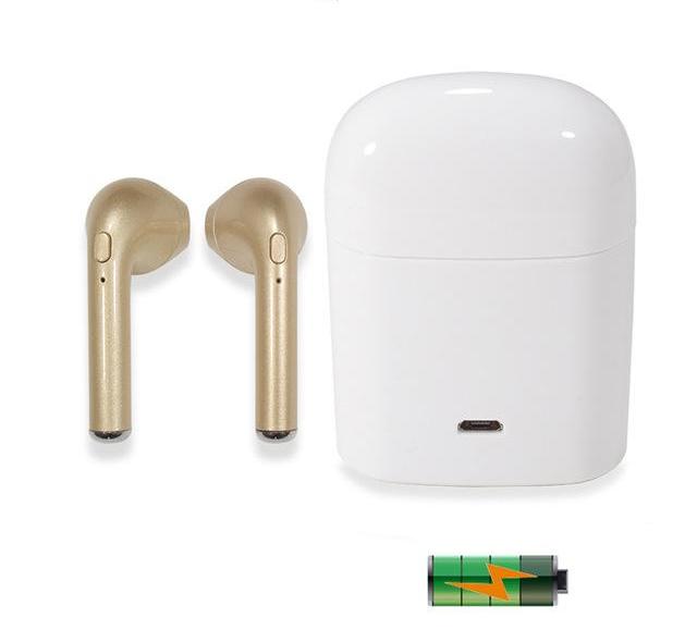 Bluetooth 4.2 Bass Earphones for Smartphones - Gold with battery - easy - Trendences ~