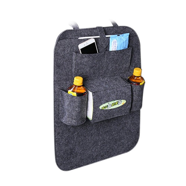 Car Seat Back Multi-Pocket Organizer - Dark Grey - easy - Trendences ~