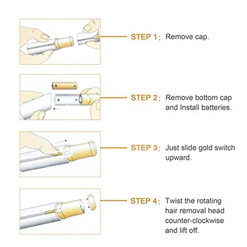 Electric Facial Hair Remover - easy - Trendences ~