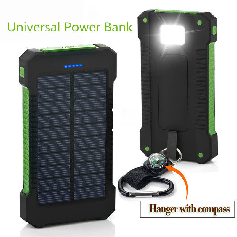 Solar Waterproof 20000 mAh Portable Power Bank with LED - easy - Trendences ~
