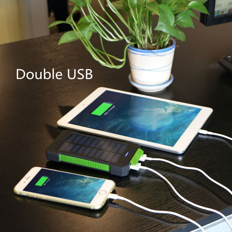 Solar Waterproof 20000 mAh Portable Power Bank with LED - easy - Trendences ~