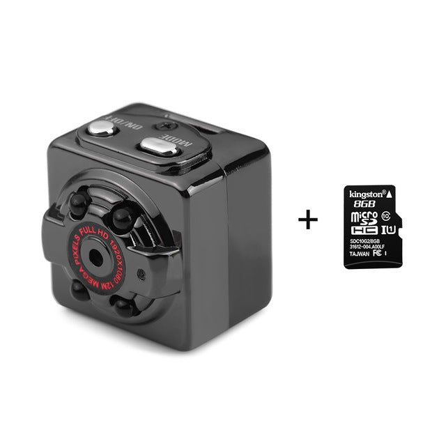 Night Vision Mini DV Camera SQ8 1080 Full HD - add 8GB Card - easy - Trendences ~