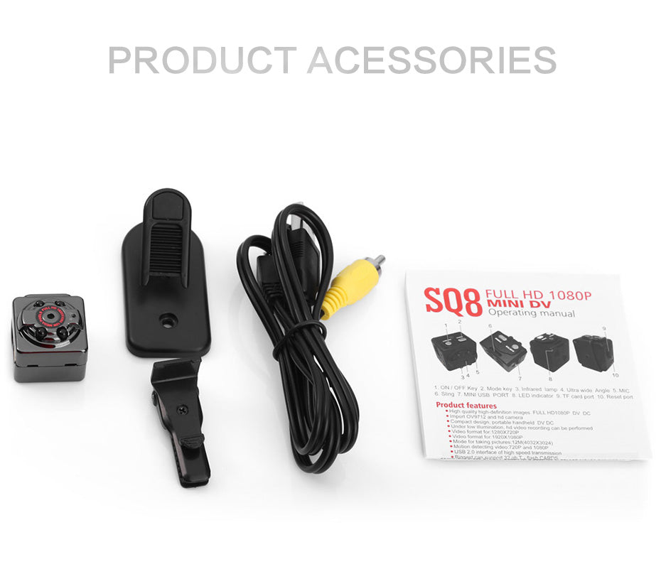 Night Vision Mini DV Camera SQ8 1080 Full HD - easy - Trendences ~