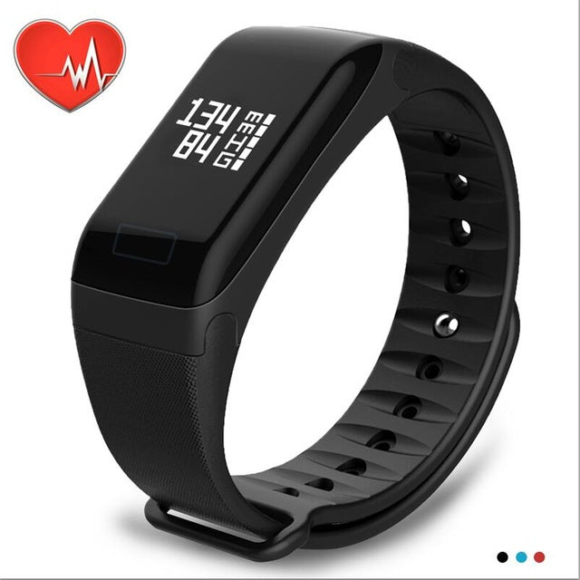 F1 Fitness Waterproof Smart Bracelet Tracker - Black - easy - Trendences ~