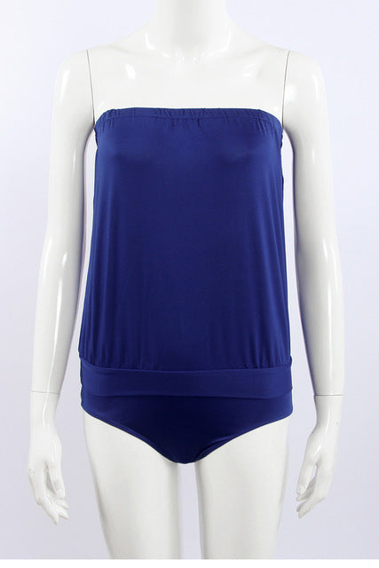 One Piece Tankini Swimwear - Deep Blue / XXXL - easy - Trendences ~