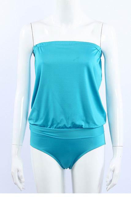 One Piece Tankini Swimwear - Lack Blue / XXXL - easy - Trendences ~