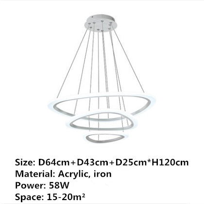 Modern Nordic LED lighting lamps - D64cm 43cm 25cm / Warm White - easy - Trendences ~
