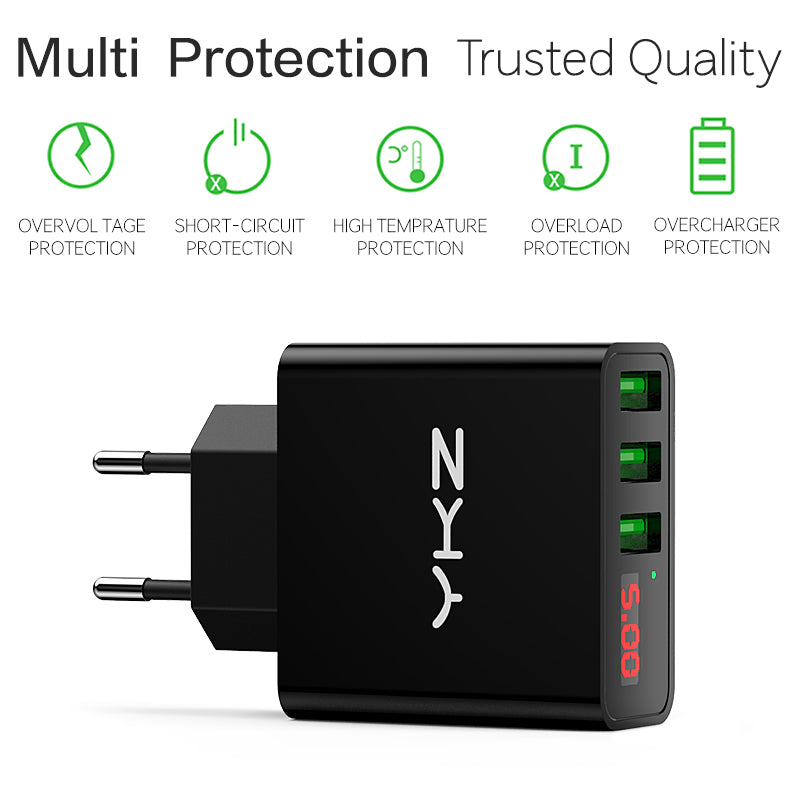 Multi USB Travel Charger 15W 3 Slots - easy - Trendences ~