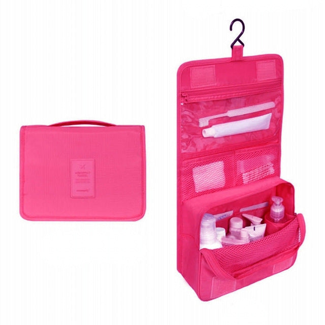 Travel-sized Cosmetics Bag - Hot Pink - easy - Trendences ~