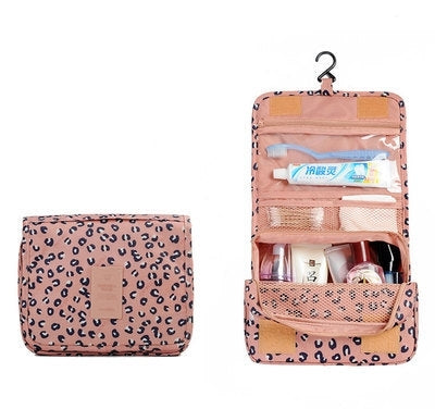 Travel-sized Cosmetics Bag - Pink Leopard - easy - Trendences ~