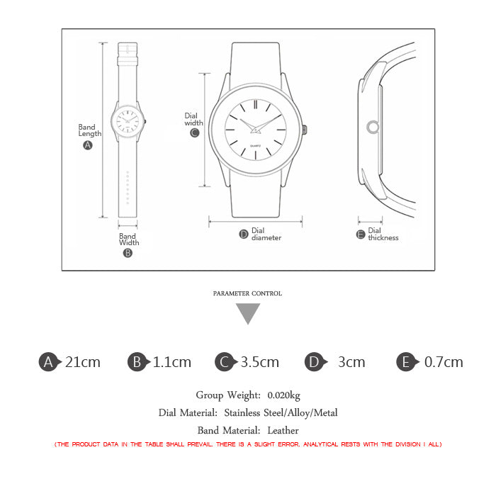 Children Leather Strap Quartz Wristwatch - easy - Trendences ~
