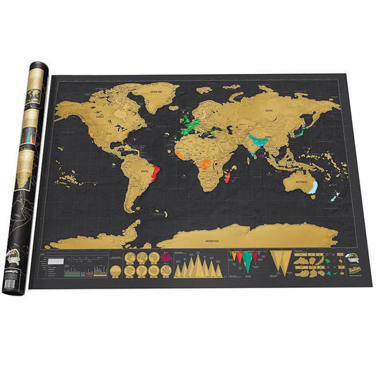 Vintage Scratchable World Map - 42X30cm - easy - Trendences ~