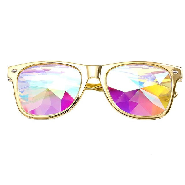 Festival Kaleidoscope Unisex Glasses - Gold - easy - Trendences ~