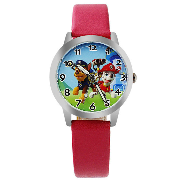 Children Leather Strap Quartz Wristwatch - Rosy - easy - Trendences ~
