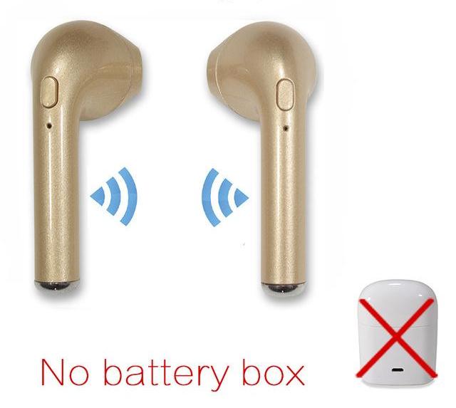 Bluetooth 4.2 Bass Earphones for Smartphones - Gold NO battery BOX - easy - Trendences ~