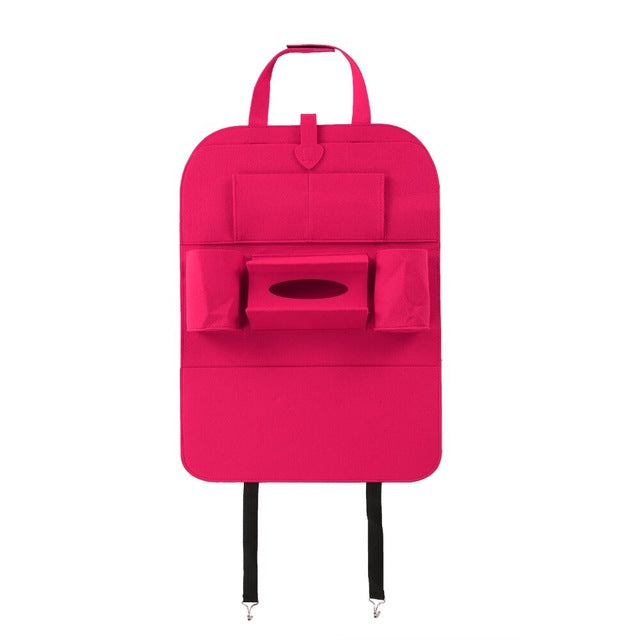 Car Seat Back Multi-Pocket Organizer - Rose red - easy - Trendences ~