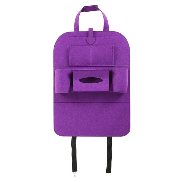 Car Seat Back Multi-Pocket Organizer - Purple - easy - Trendences ~