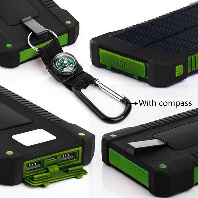 Solar Waterproof 20000 mAh Portable Power Bank with LED - easy - Trendences ~