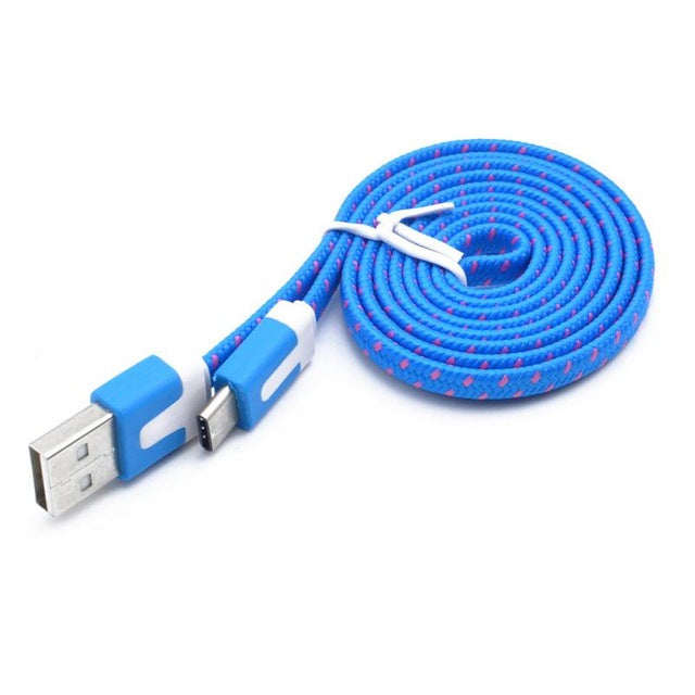 Micro USB Charge Sync Data Cable for Cell Phone 1M/2M/3M - Blue / 1m - easy - Trendences ~