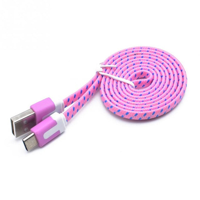 Micro USB Charge Sync Data Cable for Cell Phone 1M/2M/3M - Pink / 1m - easy - Trendences ~