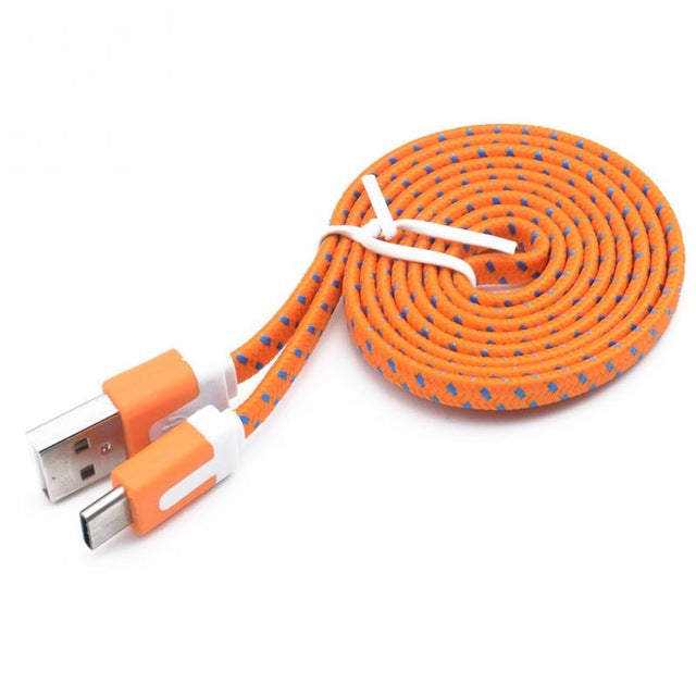 Micro USB Charge Sync Data Cable for Cell Phone 1M/2M/3M - Orange / 1m - easy - Trendences ~