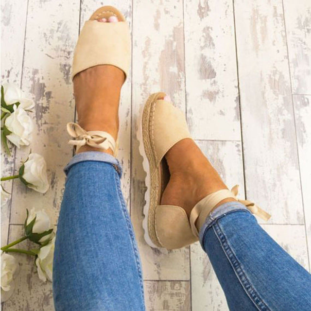 Flats Summer Fashion Sandals - Beige / 6 - easy - Trendences ~