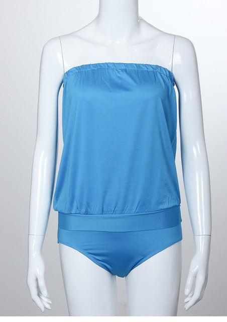 One Piece Tankini Swimwear - Sky blue / XXXL - easy - Trendences ~