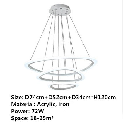 Modern Nordic LED lighting lamps - D74cm 52cm 34cm / Warm White - easy - Trendences ~