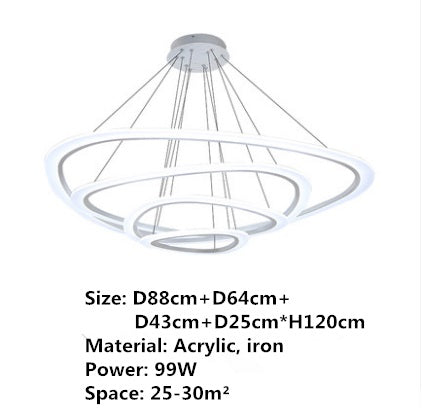 Modern Nordic LED lighting lamps - D88cm 64cm 43cm 25cm / Warm White - easy - Trendences ~